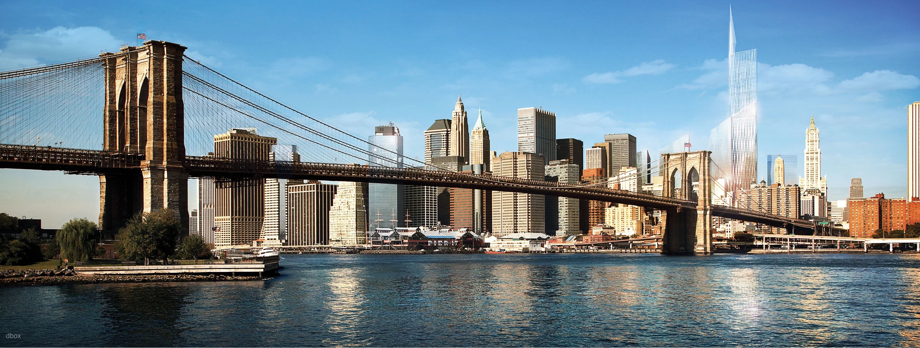 Brooklyn Bridge and New York City skyline